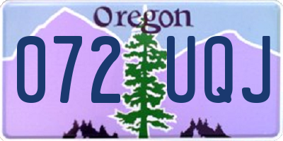 OR license plate 072UQJ