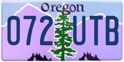 OR license plate 072UTB