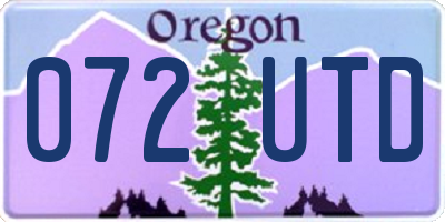 OR license plate 072UTD
