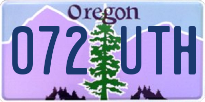 OR license plate 072UTH