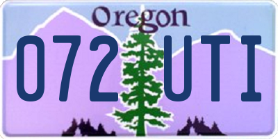 OR license plate 072UTI