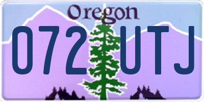 OR license plate 072UTJ