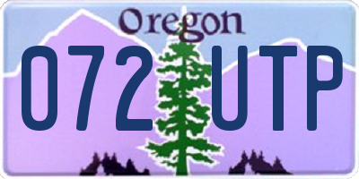 OR license plate 072UTP