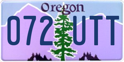 OR license plate 072UTT