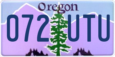 OR license plate 072UTU