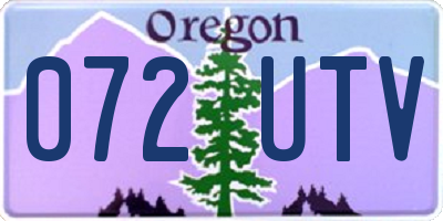 OR license plate 072UTV