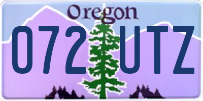 OR license plate 072UTZ