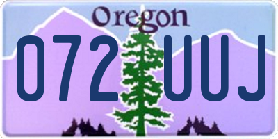 OR license plate 072UUJ