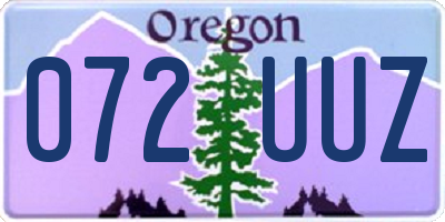 OR license plate 072UUZ