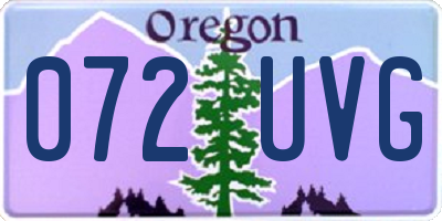 OR license plate 072UVG