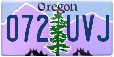 OR license plate 072UVJ