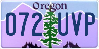 OR license plate 072UVP