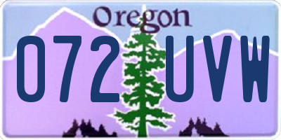 OR license plate 072UVW