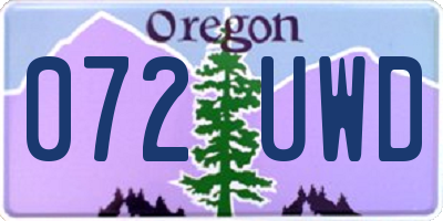 OR license plate 072UWD