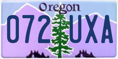 OR license plate 072UXA