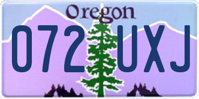 OR license plate 072UXJ