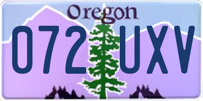 OR license plate 072UXV