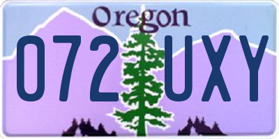 OR license plate 072UXY