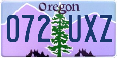 OR license plate 072UXZ
