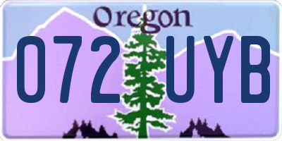 OR license plate 072UYB
