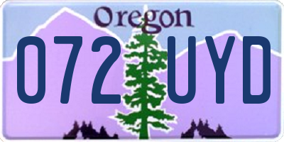 OR license plate 072UYD