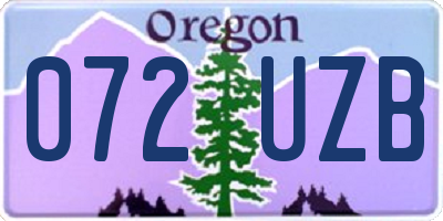 OR license plate 072UZB