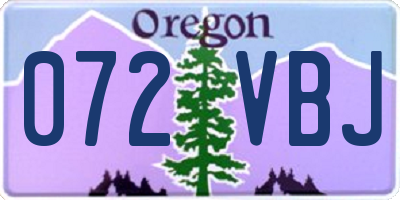 OR license plate 072VBJ