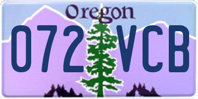 OR license plate 072VCB