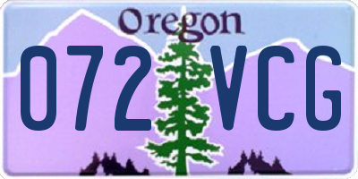 OR license plate 072VCG