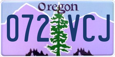 OR license plate 072VCJ