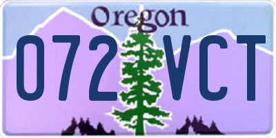 OR license plate 072VCT