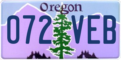 OR license plate 072VEB