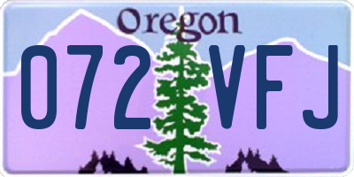 OR license plate 072VFJ