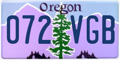 OR license plate 072VGB