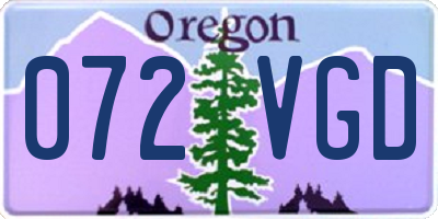 OR license plate 072VGD