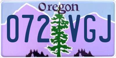 OR license plate 072VGJ