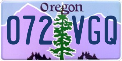 OR license plate 072VGQ