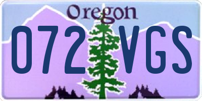 OR license plate 072VGS
