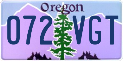 OR license plate 072VGT