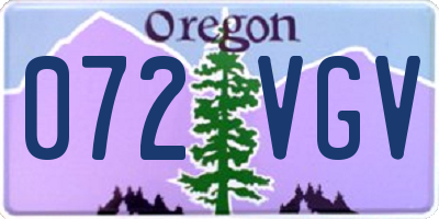 OR license plate 072VGV