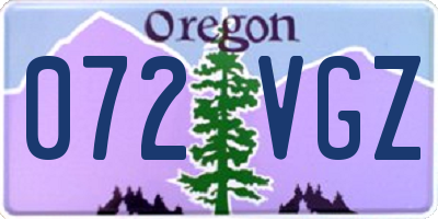 OR license plate 072VGZ