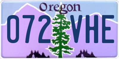 OR license plate 072VHE