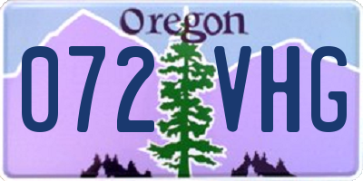 OR license plate 072VHG