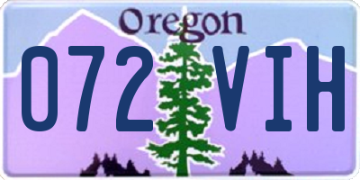 OR license plate 072VIH