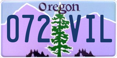 OR license plate 072VIL