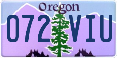 OR license plate 072VIU