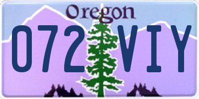OR license plate 072VIY