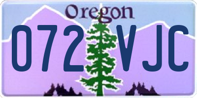OR license plate 072VJC