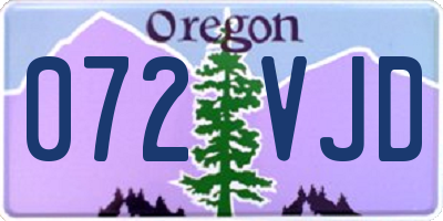 OR license plate 072VJD