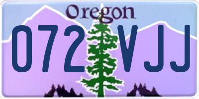 OR license plate 072VJJ